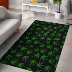 Marijuana Leaf Pattern Area Rug