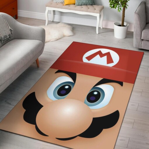 Mario Face Hd Area Rug