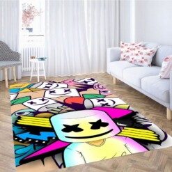 Marshmallow Dj Wallpaper Living Room Modern Carpet Rug