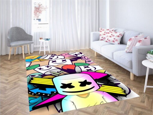 Marshmallow Dj Wallpaper Living Room Modern Carpet Rug