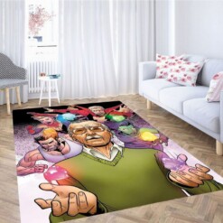 Marvel Comics Background Living Room Modern Carpet Rug