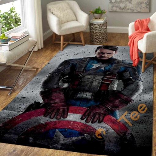 Marvel Superhero Captain America Area Rug