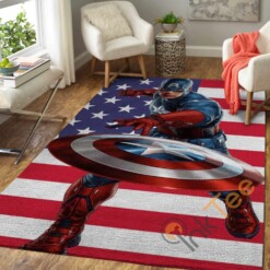 Marvel Superhero Captain America Area Rug