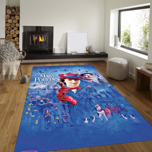 Mary Poppins Rug  Custom Size And Printing