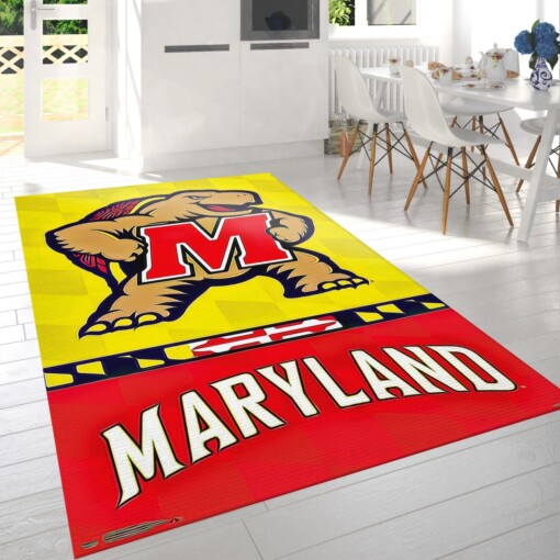 Maryland Terrapins Logo Rug  Custom Size And Printing