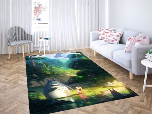 Mei And Totoro Living Room Modern Carpet Rug