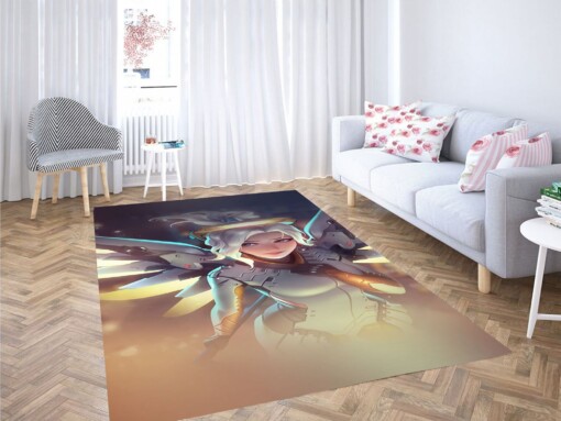 Mercy Overwatch Angel Healer Carpet Rug