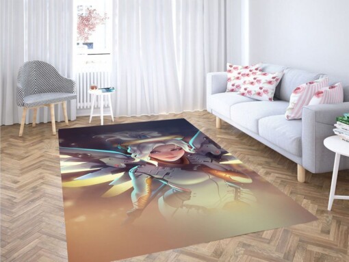 Mercy Overwatch Angel Healer Living Room Modern Carpet Rug