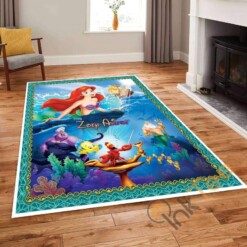 Mermaid The Little Ariel And Friends Disney Character Lovers Rug