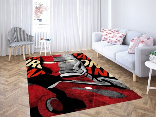 Metal Iron Man Living Room Modern Carpet Rug