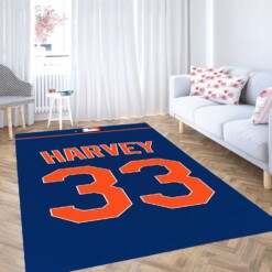 Mets New York Jersey Wallpaper Carpet Rug