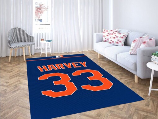 Mets New York Jersey Wallpaper Living Room Modern Carpet Rug