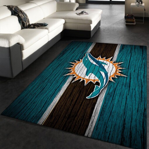 Miami Dolphins NFL Rug  Custom Size And Printing