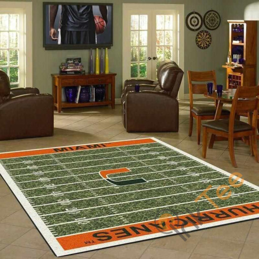 Miami Hurricanes Home Field Area Rug