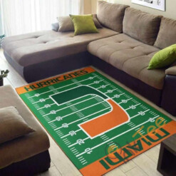 Miami Hurricanes Home Field Area Rug