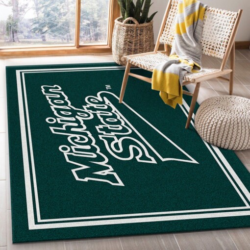 Michigan State Rug  Custom Size And Printing