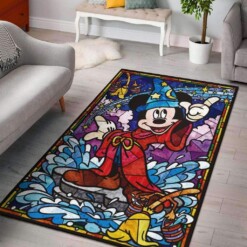 Mickey Disney Mouse Love Decorative Floor Rug