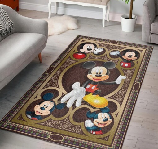 Mickey Disney Mouse Love Decorative Floor Rug