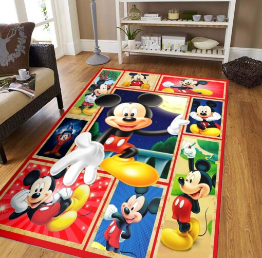 Mickey Disney Mouse Love Decorative Floor Rug
