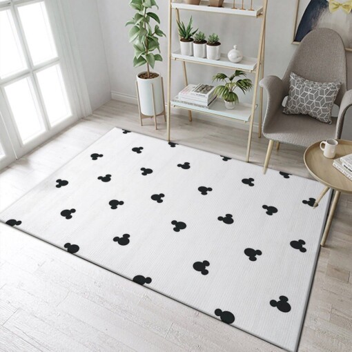 Mickey Head Rug  Custom Size And Printing