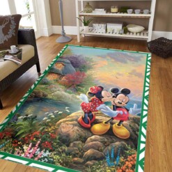 Mickey Minnie Disney Love Mouse Decorative Floor Rug