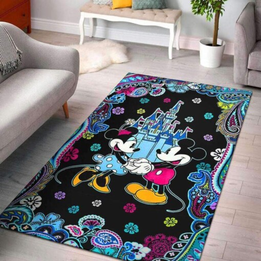 Mickey Minnie Disney Love Mouse Decorative Floor Rug