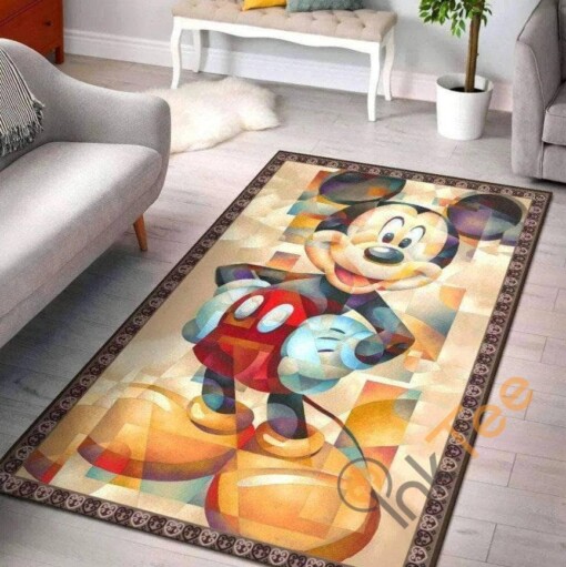 Mickey Mouse 3d Disney Funny Bigsize For Living Room Bedroom Lover Rug