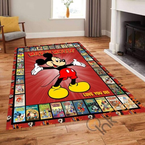 Mickey Mouse Carpet Bedroom Disney Lover Cozy New Year Gift Rug
