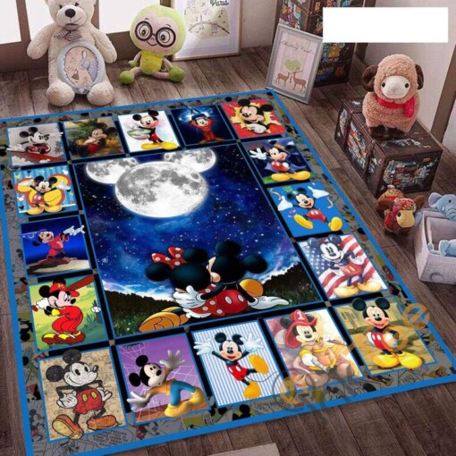 Mickey Mouse Carpet Kitchen Bedroom Disney Lover Comfortable Soft Rug