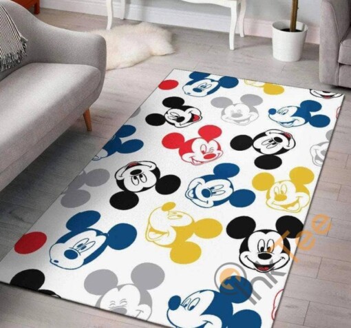 Mickey Mouse Color Disney Coloring World Rectangular Gift For Lovers Rug