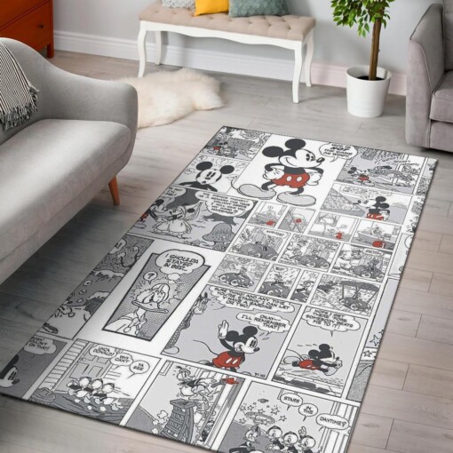 Mickey Mouse Comic Area Rug