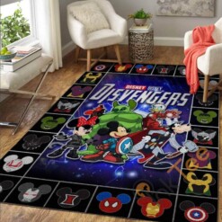 Mickey Mouse Disney Disvengers Characters For Living Room Bedroom Lover Home Decor Rug
