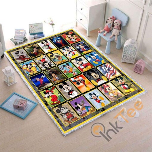 Mickey Mouse Disney For Bedroom Kitchen Lover Comfortable Soft Rug