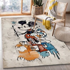 Mickey Mouse Drawing Rug  Custom Size And Printing