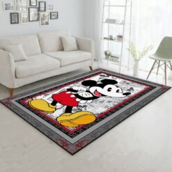 Mickey Mouse Face Rug  Custom Size And Printing