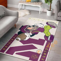 Mickey Mouse Football Disney Movies Rectangular Rug