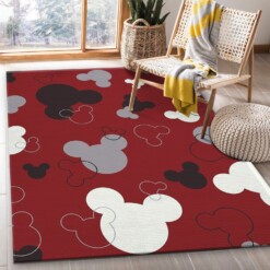 Mickey Mouse Head Rug  Custom Size And Printing