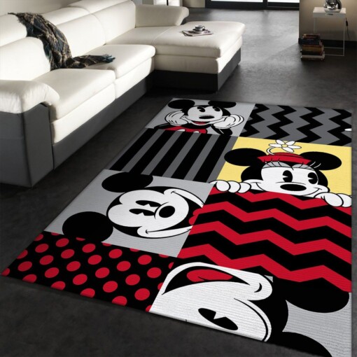 Mickey Mouse Pattern Rug  Custom Size And Printing