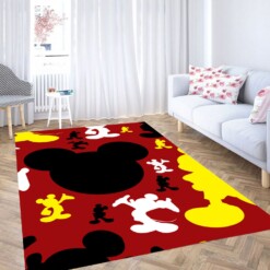 Mickey Mouse Silhouette Carpet Rug