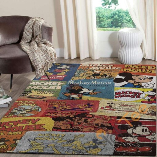 Mickey Mouse Vintage Wallpaper Rug