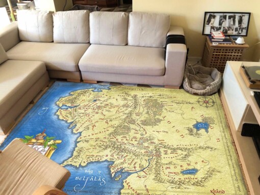 Middle Earth Map Area Rug