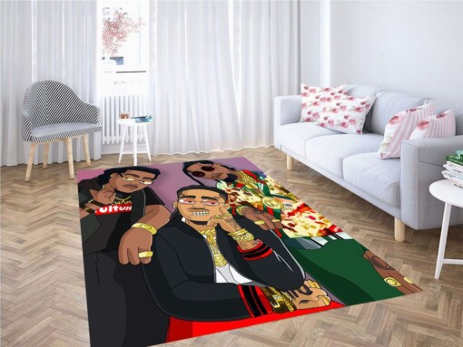 Migos X Family Guy Living Room Modern Carpet Rug
