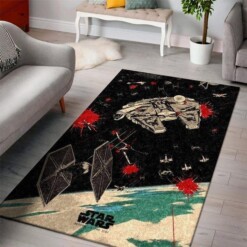 Millennium Falcon Of Star Wars Episode IV Rug  Custom Size And Printing