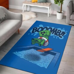 Minecraft Booooomb Rug  Custom Size And Printing