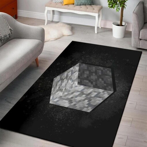 Minecraft Cobblestone Rug  Custom Size And Printing