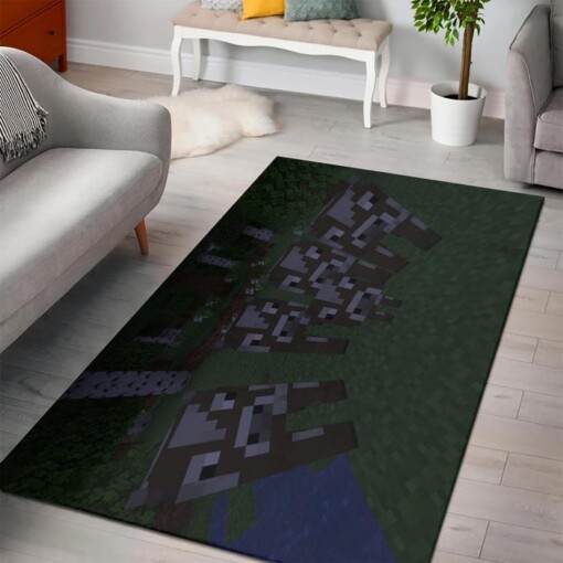 Minecraft Cows Herd Rug  Custom Size And Printing