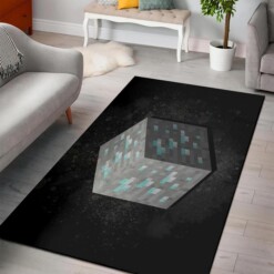 Minecraft Diamond Ore Rug  Custom Size And Printing