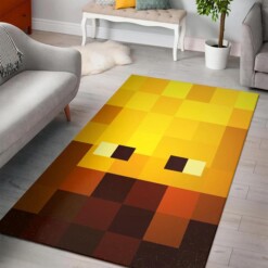 Minecraft Face Blaze Fan Art Rug  Custom Size And Printing