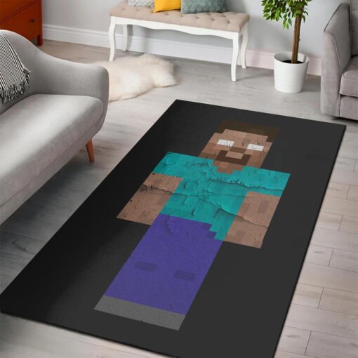 Minecraft Herobrine Rug  Custom Size And Printing