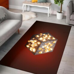 Minecraft Iron Ore Rug  Custom Size And Printing